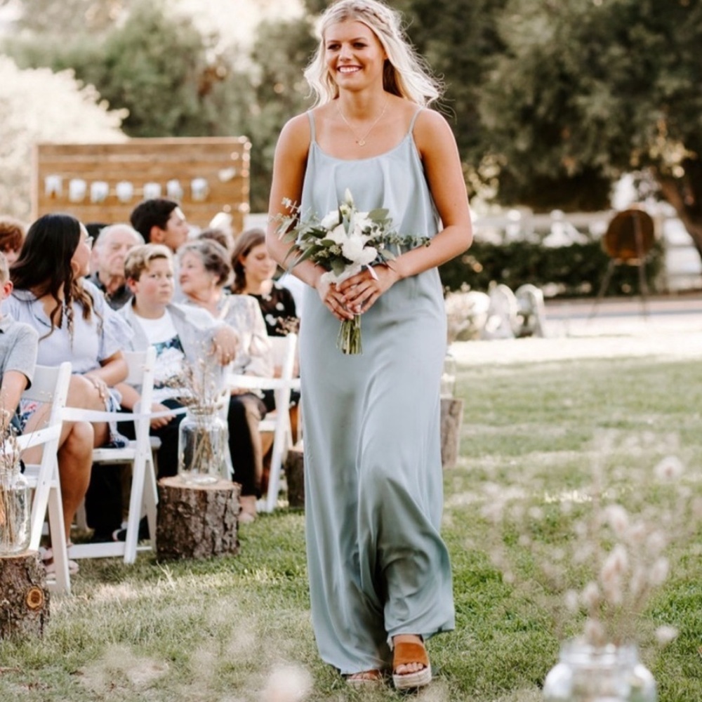 🔴 50% OFF Show Me Your Mumu bridesmaid maxi dress PLUS size 2X Ruffle Sage